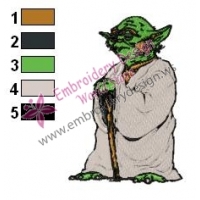 Star Wars Yoda Master Embroidery Design
